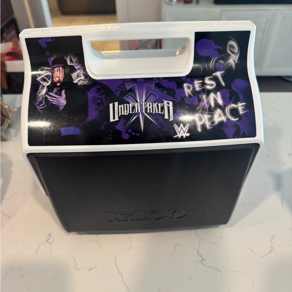 Igloo Undertaker Black and White Cooler with Purple Accents - Picture 3 of 5